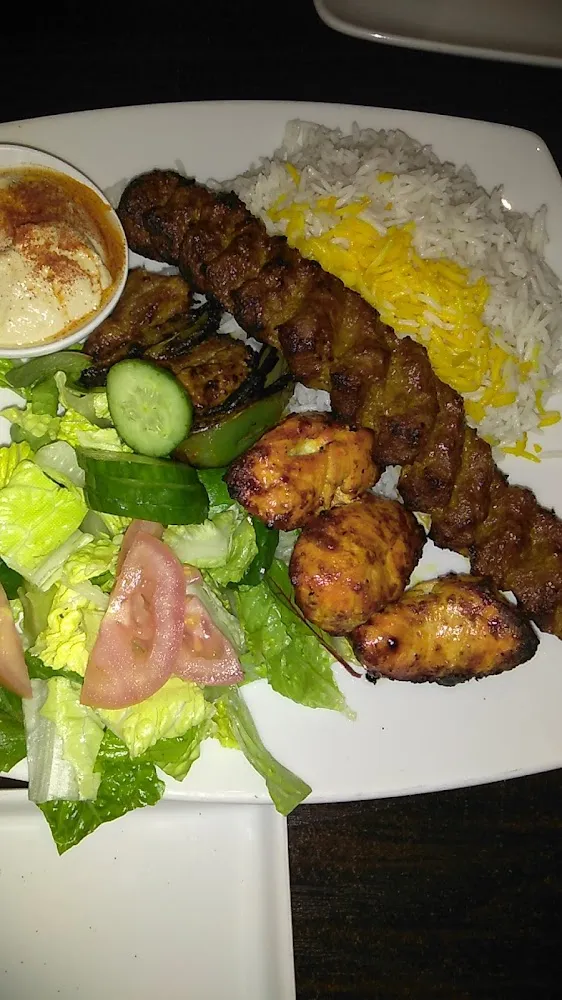 Chicken Kebab Shish Kebab Beef Kebab Combination Plate